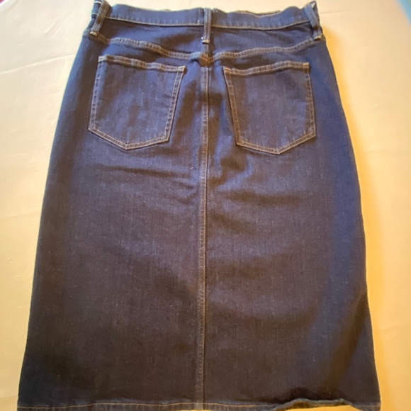 J. Crew Knee Length Denim Skirt, Size 32, Blue - Picture 2 of 3